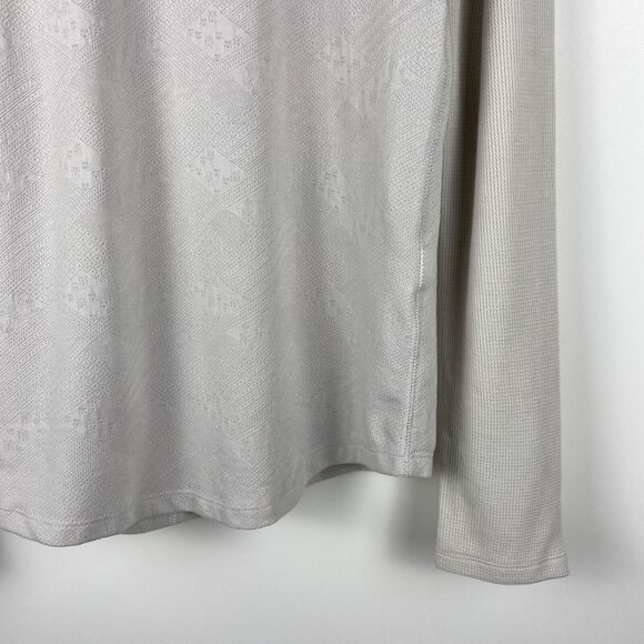 Lucky Brand Jacquard Thermal Round Neck Long Sleeve Shirt Gray Womens Sz XL NWT - Picture 6 of 12